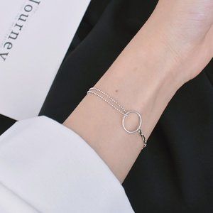 Silver Double Chain Bracelet